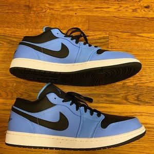 Jordan 1 Low University blue/black size 15
